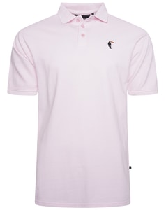 KAM Poloshirt mit Vogellogo Rosa